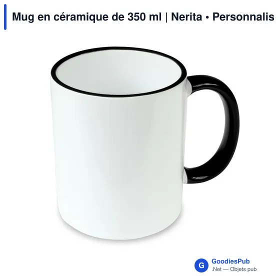 Mug en céramique personnalisable 350 ml avec logo | Nerita - Image 7