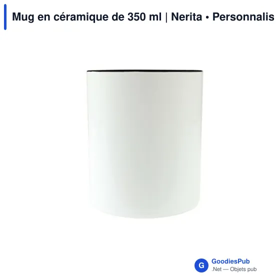 Mug en céramique personnalisable 350 ml avec logo | Nerita - Image 8