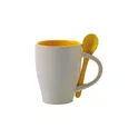Variante jaune - Mug en céramique personnalisable avec logo - Eduardo