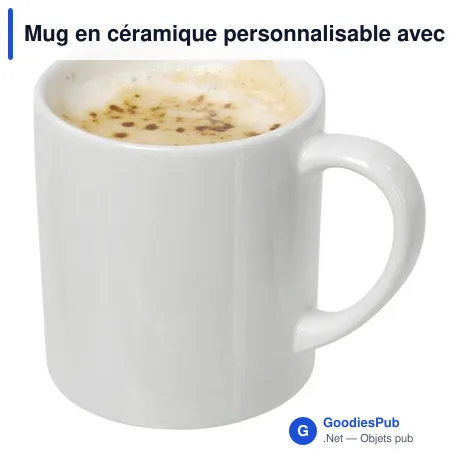 Mug en céramique personnalisable avec logo - Rachelle