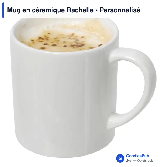 Mug en céramique personnalisable avec logo - Rachelle - Image 1