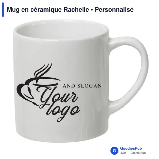 Mug en céramique personnalisable avec logo - Rachelle - Image 3