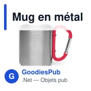 Mug isotherme personnalisable en métal 210 ml avec mousqueton - Eastonavec logo - Miniature 4