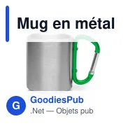 Mug isotherme personnalisable en métal 210 ml avec mousqueton - Eastonavec logo - Miniature 7