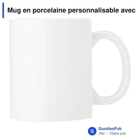 Mug en porcelaine personnalisable avec logo - Nelson