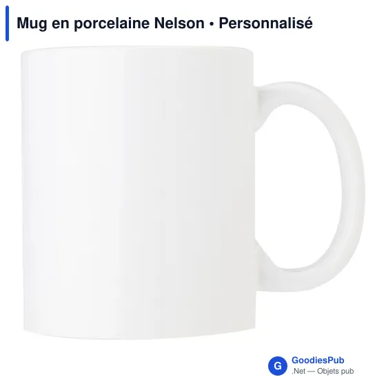 Mug en porcelaine personnalisable avec logo - Nelson - Image 1