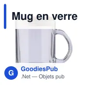 Mug en verre recyclé personnalisable avec logo - modèle Ashley - Miniature 1