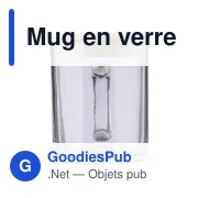 Mug en verre recyclé personnalisable avec logo - modèle Ashley - Miniature 2