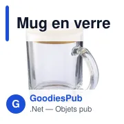 Mug en verre recyclé personnalisable avec logo - modèle Ashley - Miniature 3