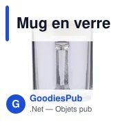 Mug en verre recyclé personnalisable avec logo - modèle Ashley - Miniature 4