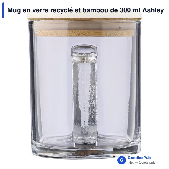 Mug en verre recyclé personnalisable avec logo - modèle Ashley - Image 4