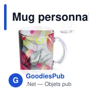 Mug personnalisable en verre transparent 335 ml avec logo - Mallorca - Miniature 1