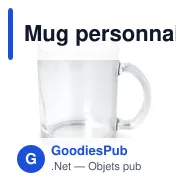 Mug personnalisable en verre transparent 335 ml avec logo - Mallorca - Miniature 2