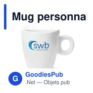 Mug personnalisable en porcelaine 200 ml avec logo - Genève - Miniature 1