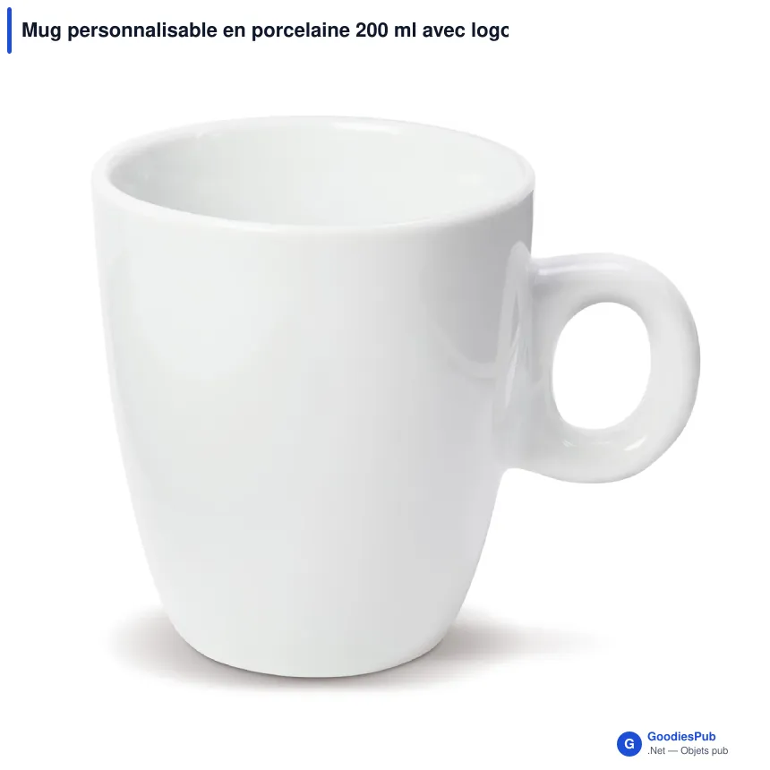 Mug personnalisable en porcelaine 200 ml avec logo - Genève - Image 2