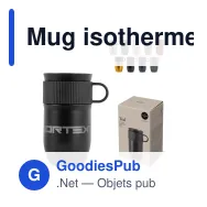 Mug isotherme étanche personnalisable 280 ml en inox avec logo - Sagaform Ted - Miniature 1