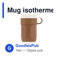 Mug isotherme étanche personnalisable 280 ml en inox avec logo - Sagaform Ted - Miniature 2