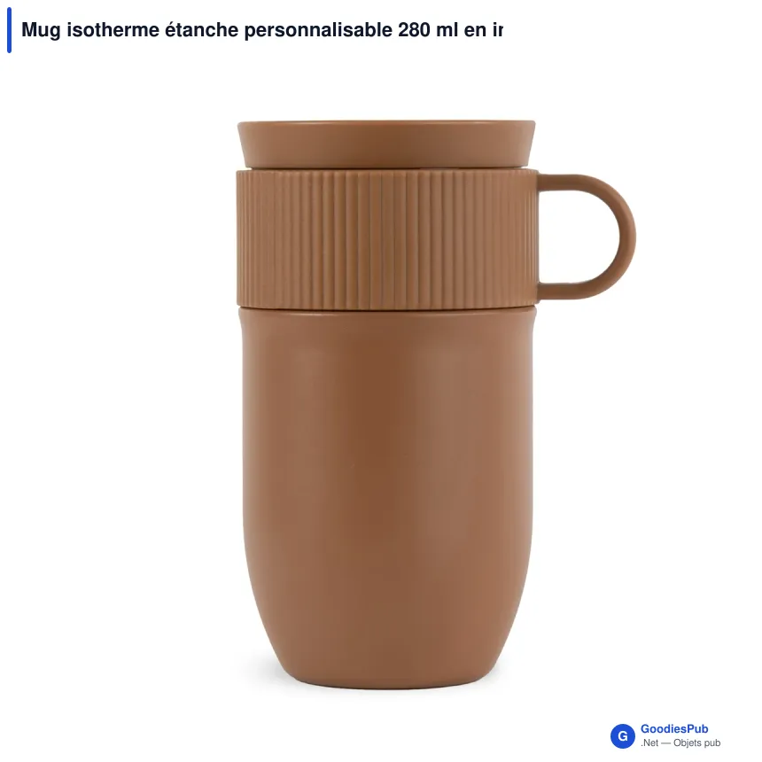 Mug isotherme étanche personnalisable 280 ml en inox avec logo - Sagaform Ted - Image 2