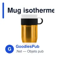 Mug isotherme étanche personnalisable 280 ml en inox avec logo - Sagaform Ted - Miniature 3