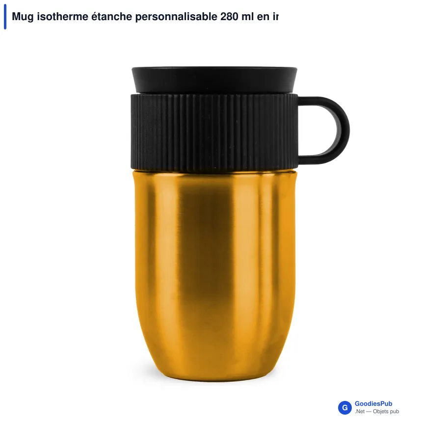 Mug isotherme étanche personnalisable 280 ml en inox avec logo - Sagaform Ted - Image 3