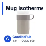 Mug isotherme étanche personnalisable 280 ml en inox avec logo - Sagaform Ted - Miniature 4