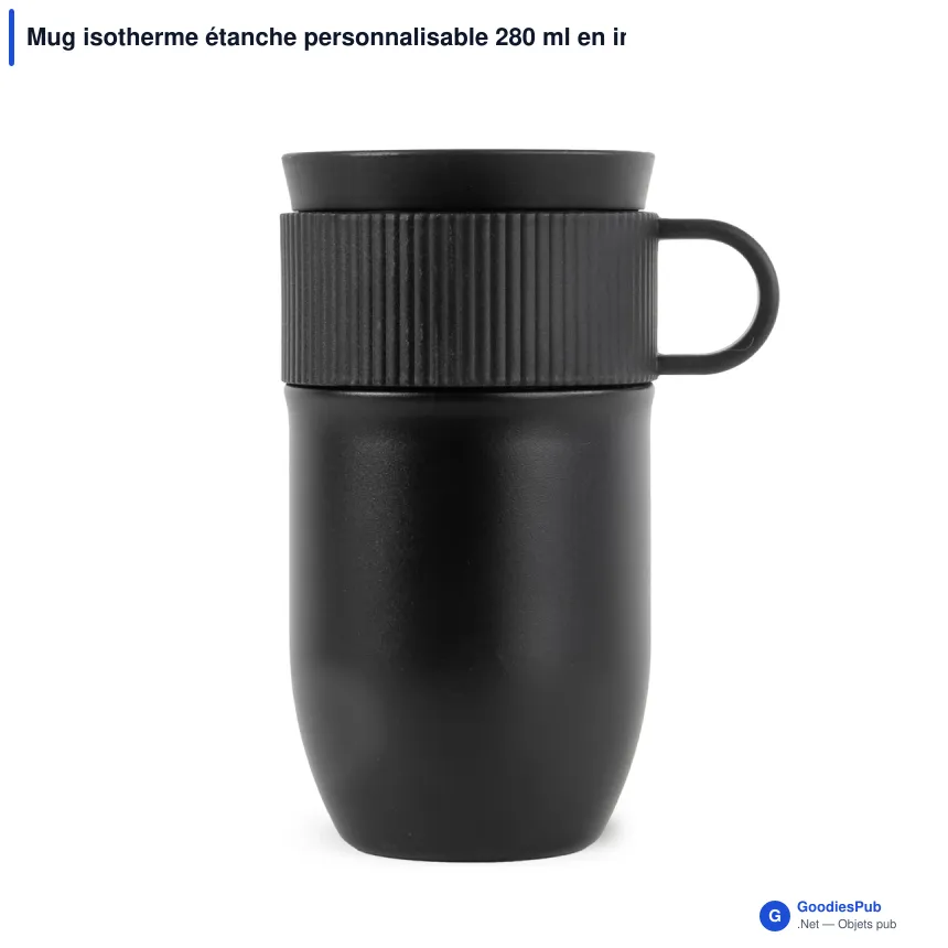 Mug isotherme étanche personnalisable 280 ml en inox avec logo - Sagaform Ted - Image 5