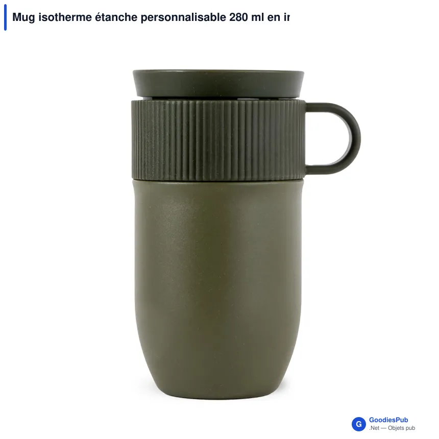 Mug isotherme étanche personnalisable 280 ml en inox avec logo - Sagaform Ted - Image 6