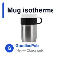 Mug isotherme étanche personnalisable 280 ml en inox avec logo - Sagaform Ted - Miniature 7