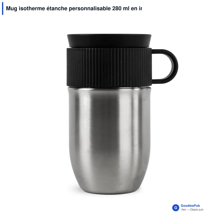 Mug isotherme étanche personnalisable 280 ml en inox avec logo - Sagaform Ted - Image 7