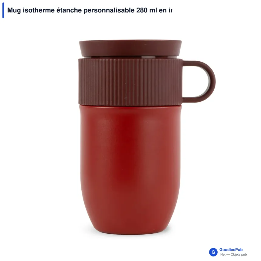 Mug isotherme étanche personnalisable 280 ml en inox avec logo - Sagaform Ted - Image 8