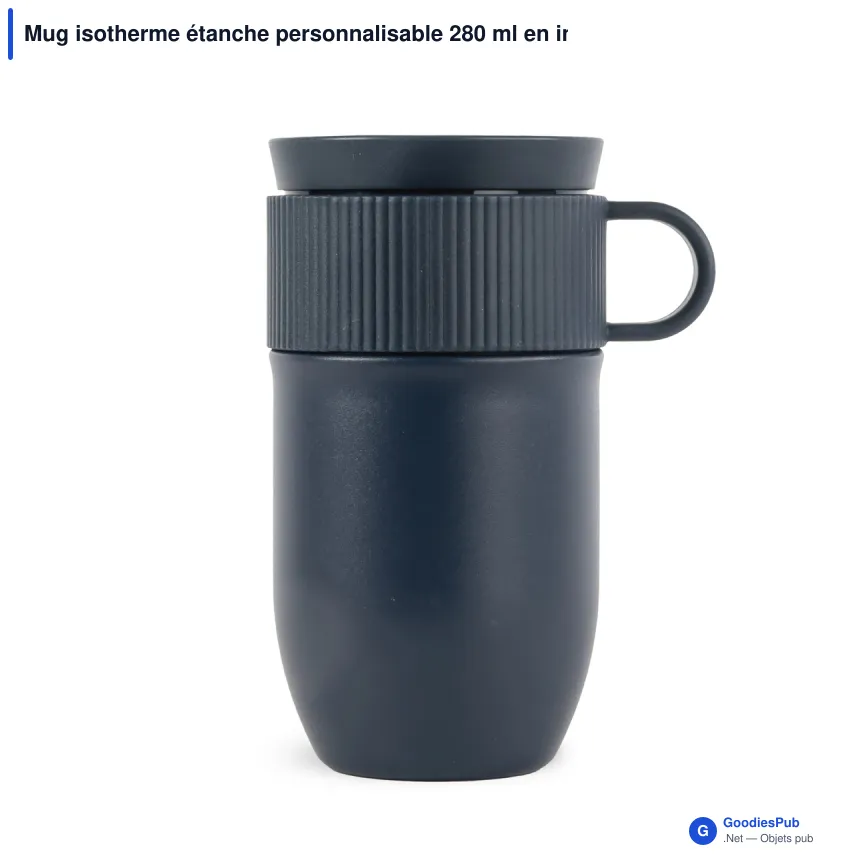 Mug isotherme étanche personnalisable 280 ml en inox avec logo - Sagaform Ted - Image 9