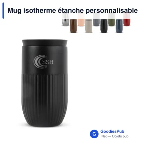 Mug isotherme étanche personnalisable 320 ml en inox avec logo - Sagaform Tova