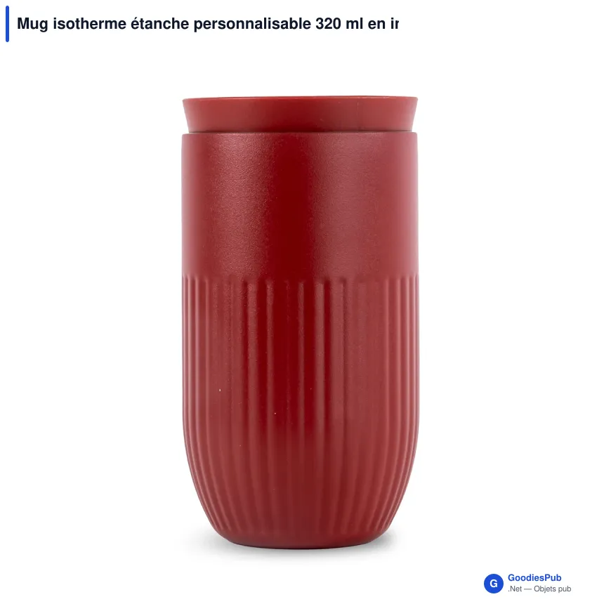 Mug isotherme étanche personnalisable 320 ml en inox avec logo - Sagaform Tova - Image 2