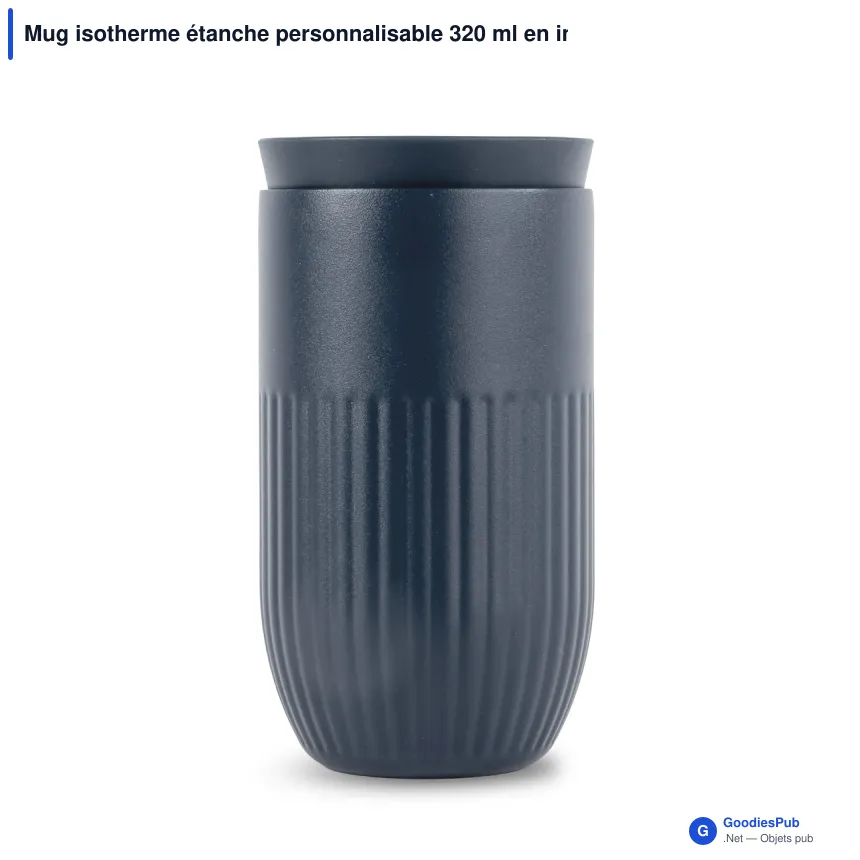 Mug isotherme étanche personnalisable 320 ml en inox avec logo - Sagaform Tova - Image 4
