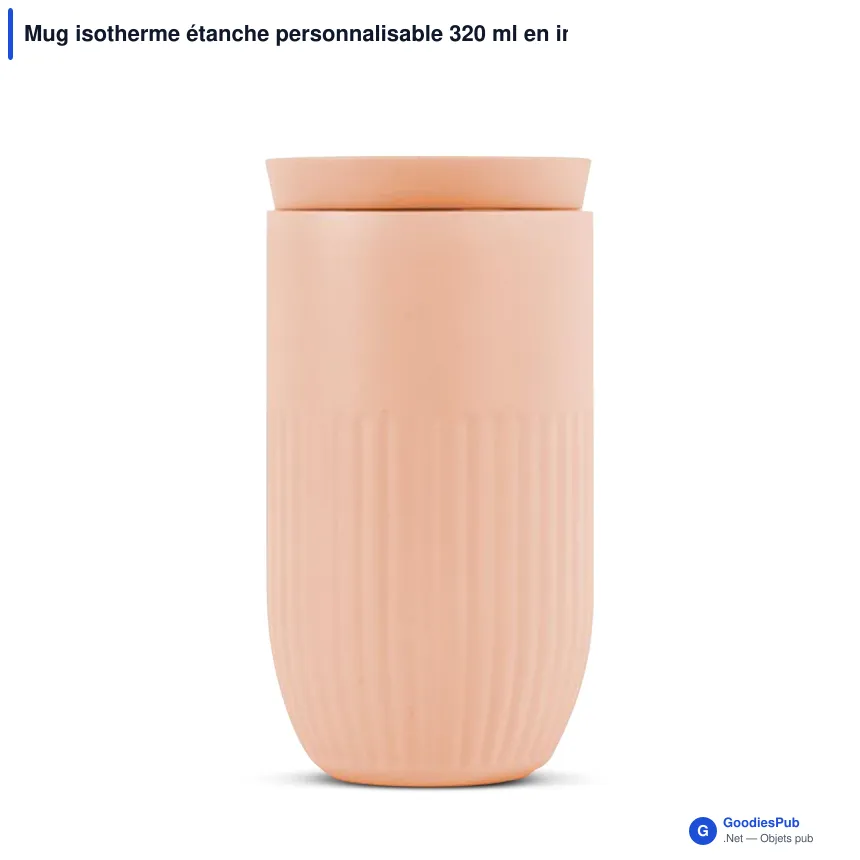 Mug isotherme étanche personnalisable 320 ml en inox avec logo - Sagaform Tova - Image 5