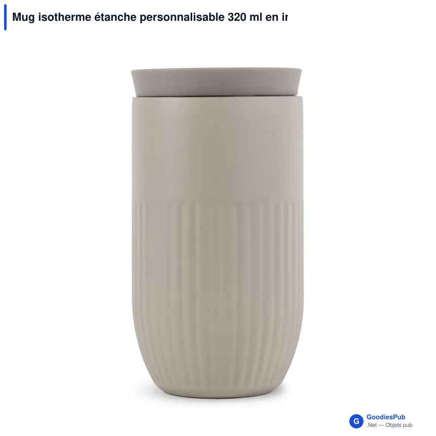 Mug isotherme étanche personnalisable 320 ml en inox avec logo - Sagaform Tova - Image 6