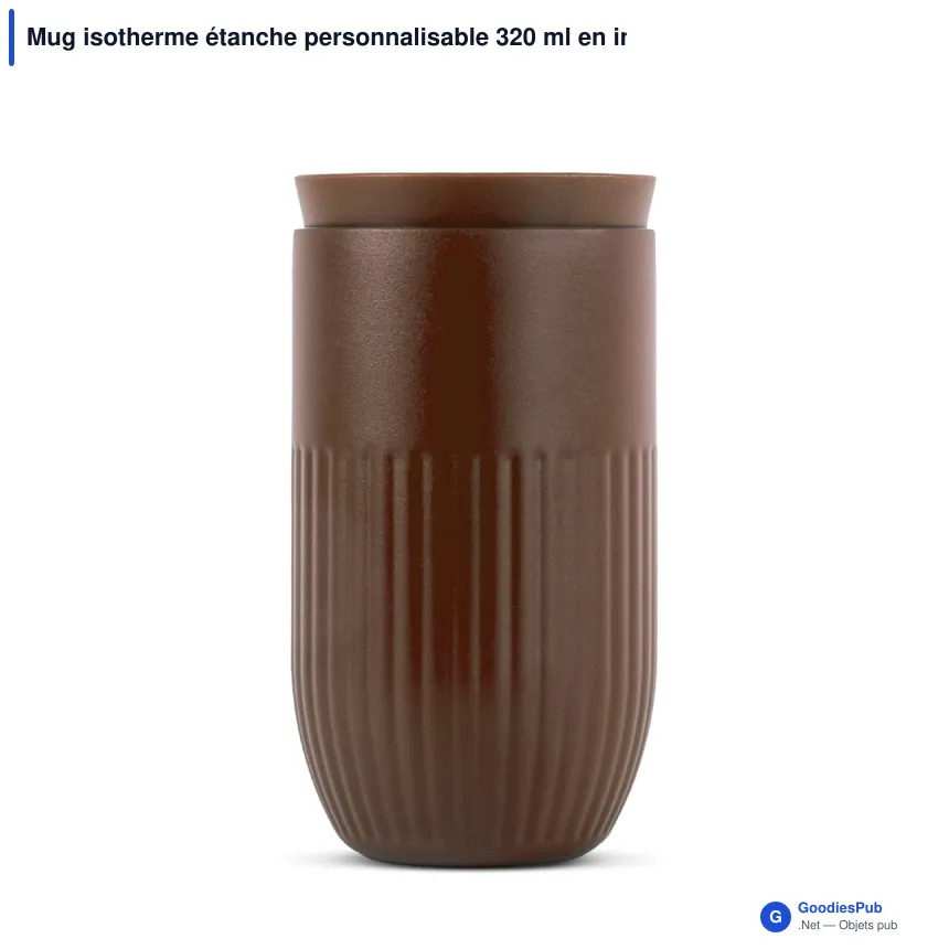 Mug isotherme étanche personnalisable 320 ml en inox avec logo - Sagaform Tova - Image 7