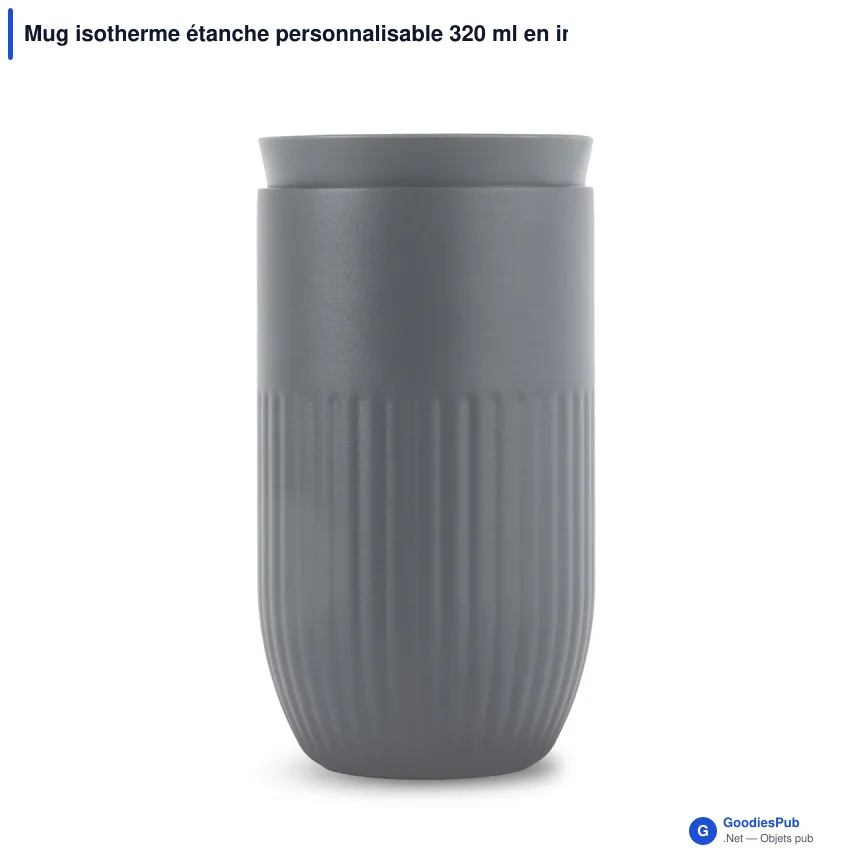Mug isotherme étanche personnalisable 320 ml en inox avec logo - Sagaform Tova - Image 9