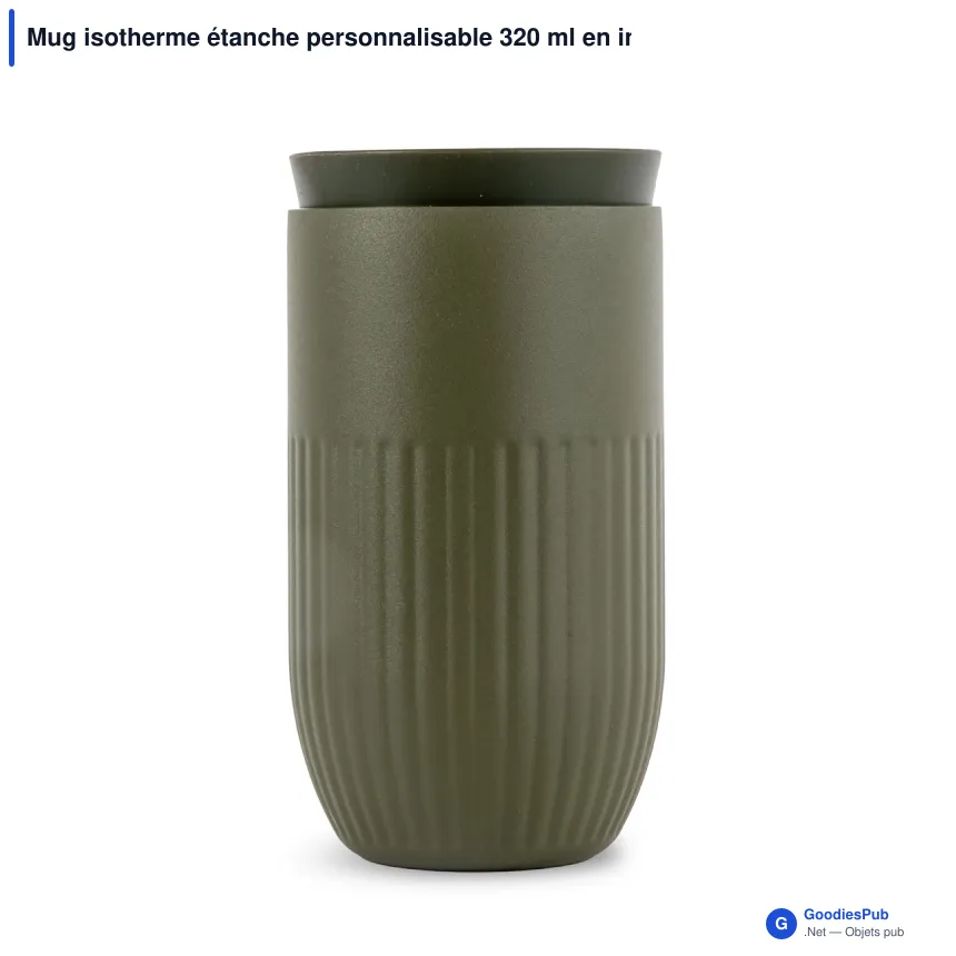Mug isotherme étanche personnalisable 320 ml en inox avec logo - Sagaform Tova - Image 10