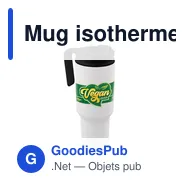 Mug isotherme personnalisable 1100 ml avec logo | Ony - Miniature 1