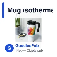 Mug isotherme personnalisable 1100 ml avec logo | Ony - Miniature 2
