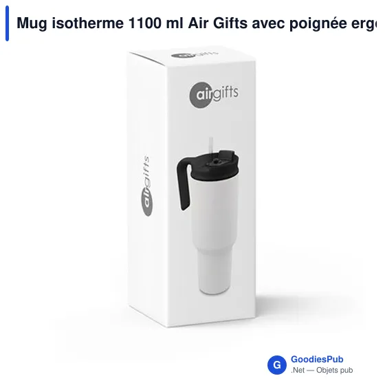 Mug isotherme personnalisable 1100 ml avec logo | Ony - Image 11