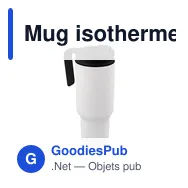 Mug isotherme personnalisable 1100 ml avec logo | Ony - Miniature 3