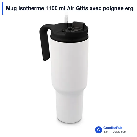 Mug isotherme personnalisable 1100 ml avec logo | Ony - Image 3