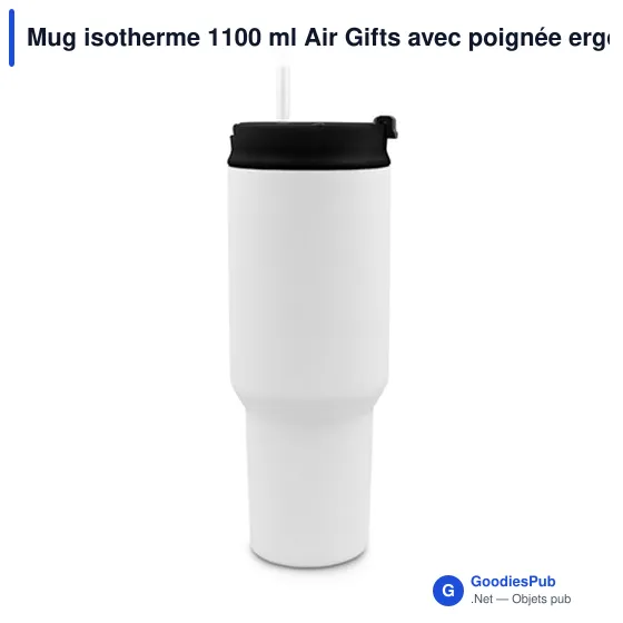 Mug isotherme personnalisable 1100 ml avec logo | Ony - Image 5