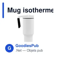 Mug isotherme personnalisable 1100 ml avec logo | Ony - Miniature 8