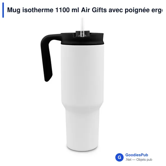 Mug isotherme personnalisable 1100 ml avec logo | Ony - Image 8