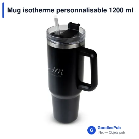 Mug isotherme personnalisable 1200 ml avec logo | Stasimus