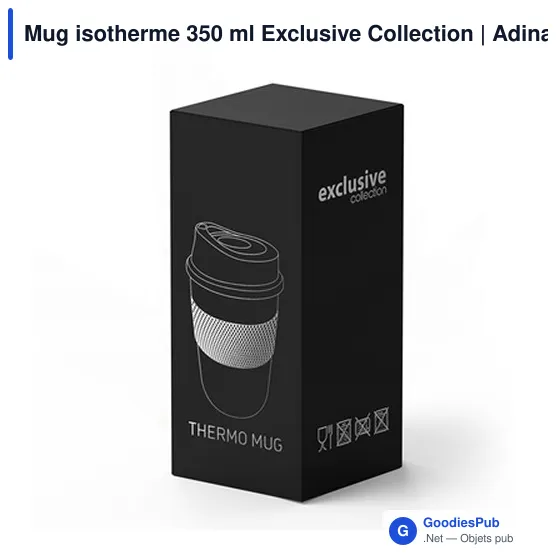 Mug isotherme personnalisable 350 ml avec logo | Adina - Image 11