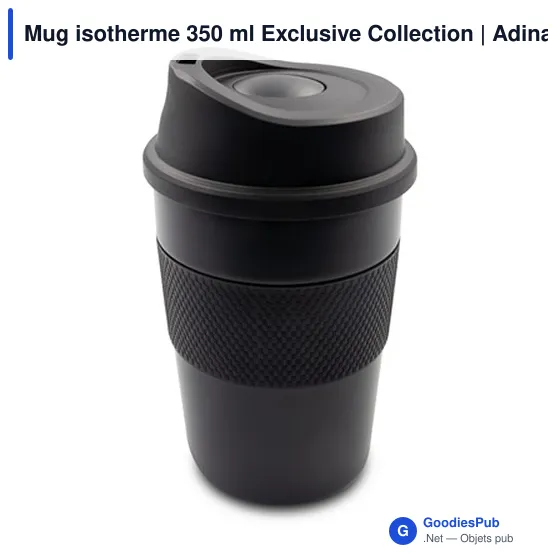 Mug isotherme personnalisable 350 ml avec logo | Adina - Image 3
